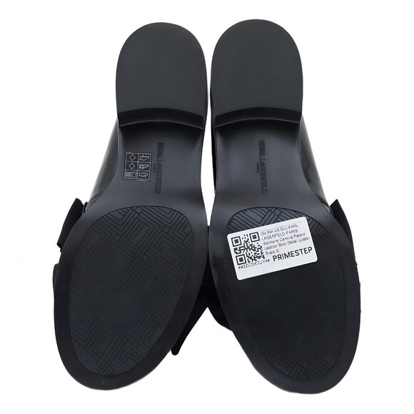 Karl Lagerfeld Paris Camilia Patent Bow Loafers Black US 8M EU 38.5 - Picture 6 of 6